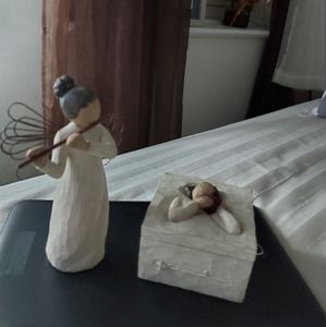 Cute jewelry box and angel set
